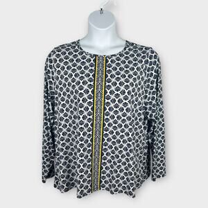 Lands End Long Sleeve Crew Neck Rash Guard Swim Outdoor Active Shirt 2X White